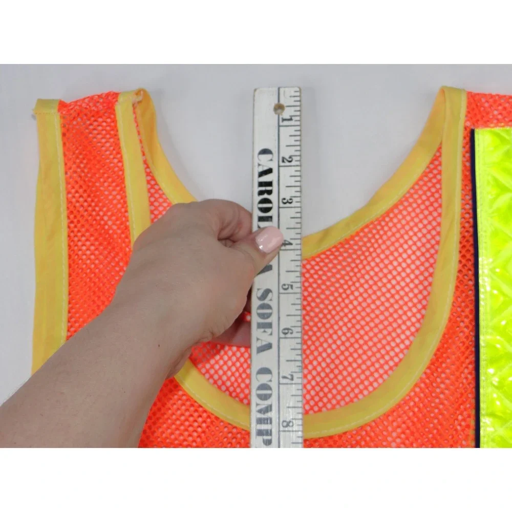 Kids Safety Vest High Visibility Orange Mesh Reflective‎ Tie Closure Set of 2